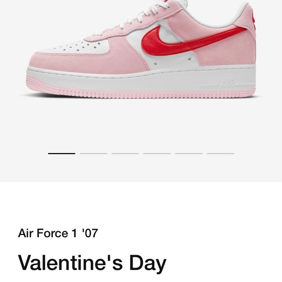 NWT NIB NIKE AIR FORCE 1 ‘07 M 9/W 10.5 TULIP PINK/WHITE/PINK FOAM/UNIVERSTY RED - Picture 4 of 10